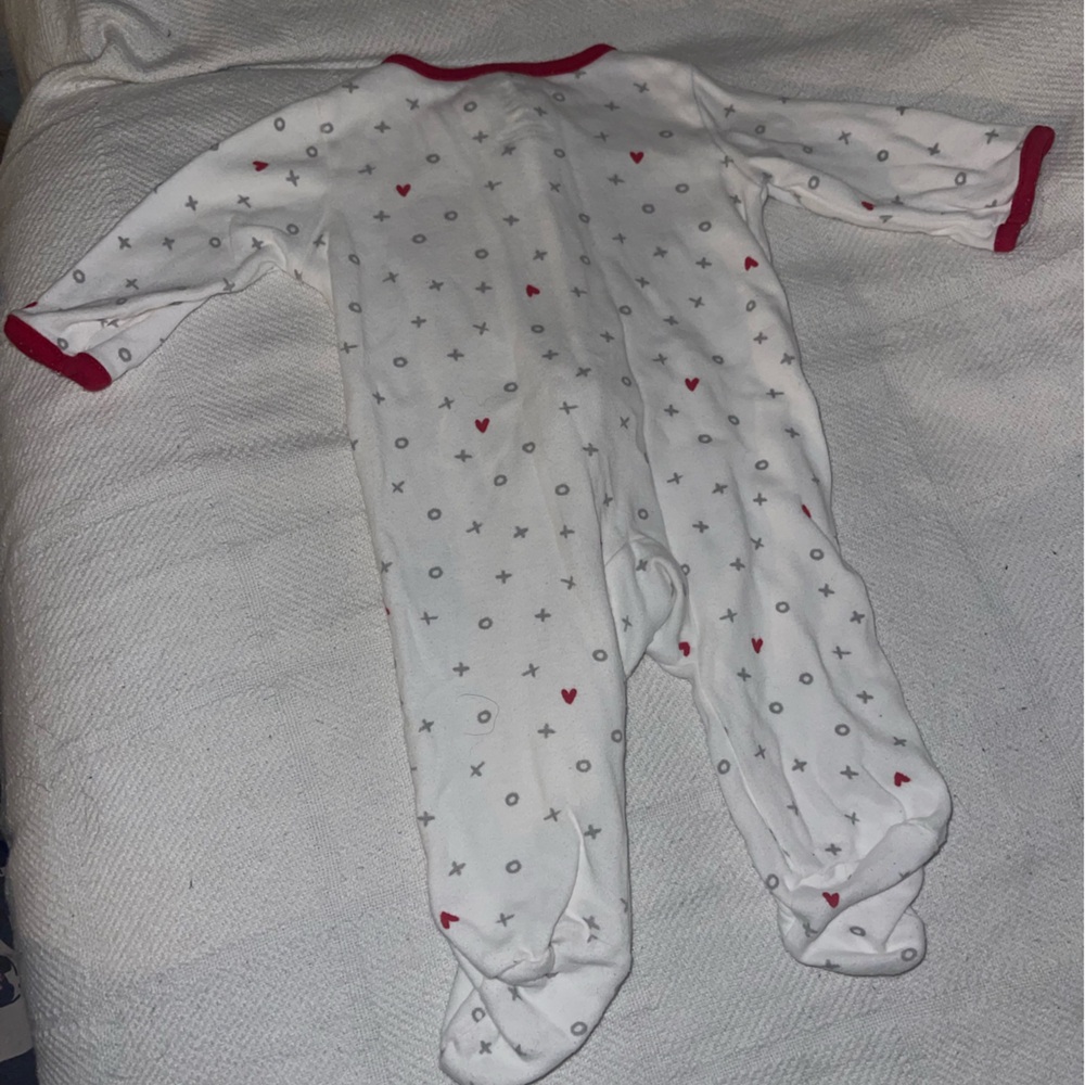 Carter's White and Red Valentine's Footie - Picture 2 of 3